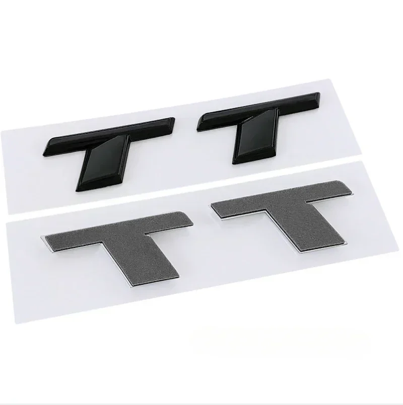 자동차 후면 트렁크 엠블럼 배지 스티커 데칼, 3D ABS 크롬 블랙 TT 로고, 아우디 TT RS MK1 8N 8J MK3 8S MK2 액세서리