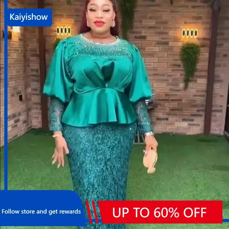 

Африканские женские вечерние платья больших размеров, свадебное длинное роскошное платье с блестками, облегающее платье-русалка, женская одежда Анкары