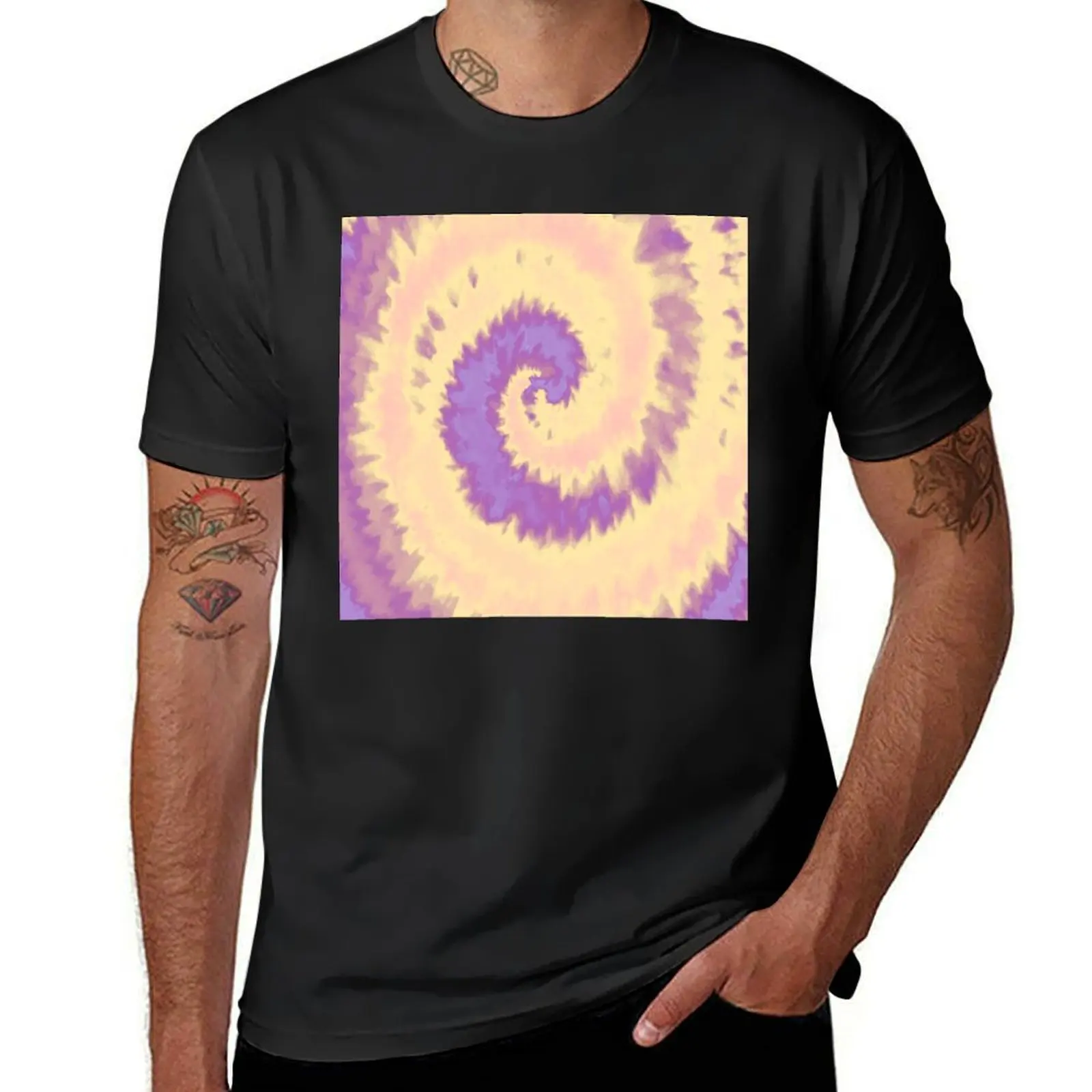 

Colorful Swirl in Yellow & Purple Shade Pattern 114 T-shirt sports fans Aesthetic clothing fitted t shirts for men