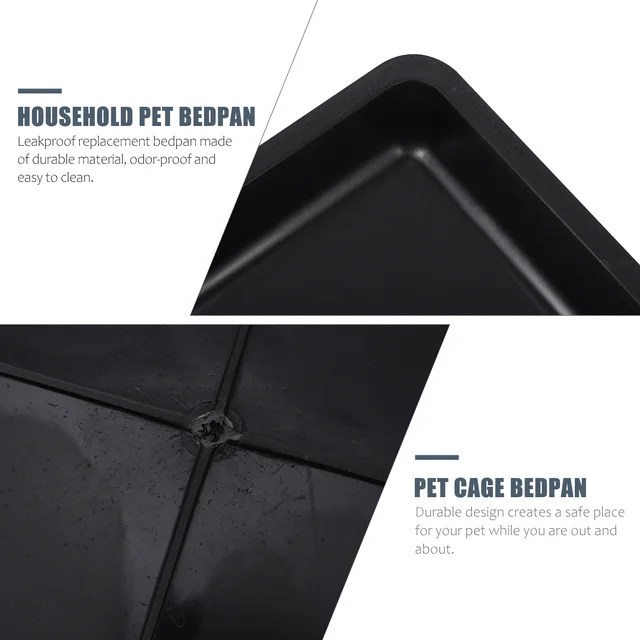 2Pcs Pet Supplies Leakproof Replacement Bedpan Stronger Than Plastic Tray Household Pet Bedpan Rabbit Potty Cat Dog Cage Tray 3