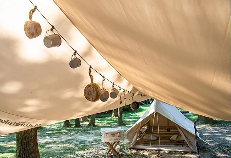 Naturehike Outdoor-Wäscheleine, Camping-Hängeseil, multifunktional, verstellbar, rutschfest, für Vordächer, mit Karabinerhaken – Detail 6