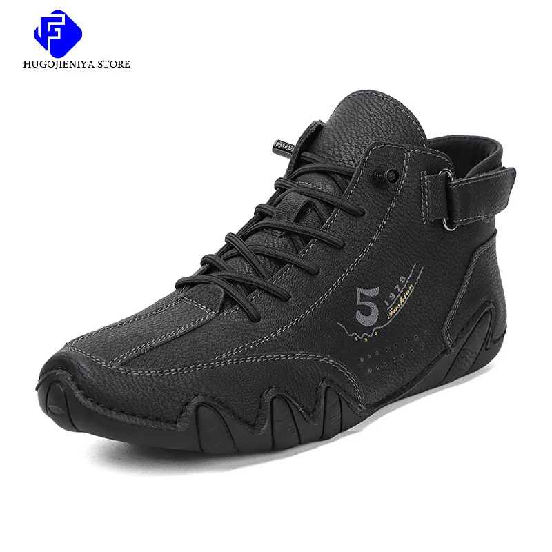 Boots For Men Outdoor Walking Loafers Shoes Fashion Comfortable Ankle Boots Luxury Man Boots New Casual Leather Shoes Big Size