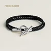 96450-a70f73.jpg MOONLIGHT classique en cuir double couche Bracelets pour femme haute qualité Bracelet mode Couple bijoux cadeaux 11 couleurs en gros