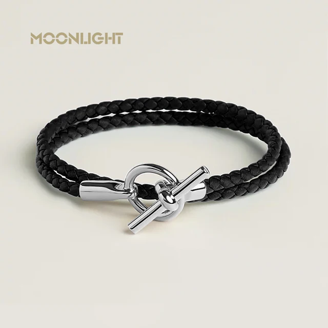 96450-a70f73.jpg MOONLIGHT classique en cuir double couche Bracelets pour femme haute qualité Bracelet mode Couple bijoux cadeaux 11 couleurs en gros