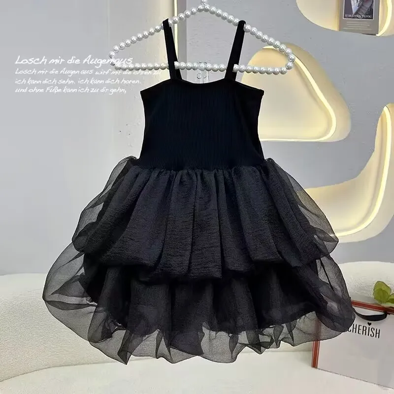 

Baby Girls Dress Summer Clothing Little Girls Sling Mesh Poached Dress Children's Princess Dress Kids Dance Costumes