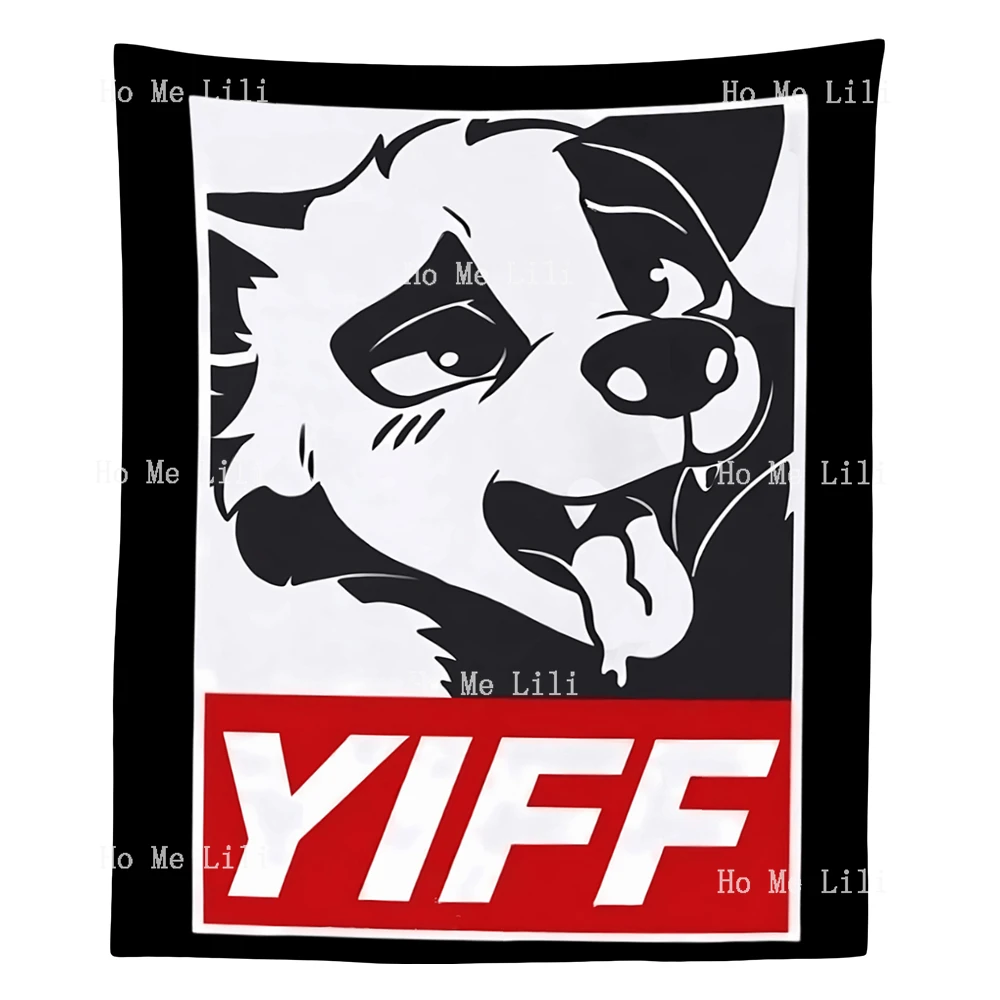 Cute Furry Yiff Pullover Fans Gift Wall Aesthetic Tapestry For Bedroom Living Room Dorm,tapestry decorations