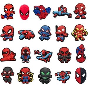 MINISO Marvel's Spider-Man Shoe Charms Cartoon Clog Sandal Decorations Shoe Accessories Slippers Buckle Kids Boy Gifts