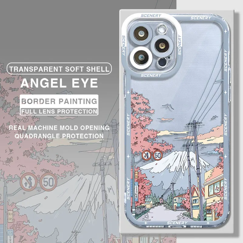 Aesthetic Scenery Clear Soft Phone Case