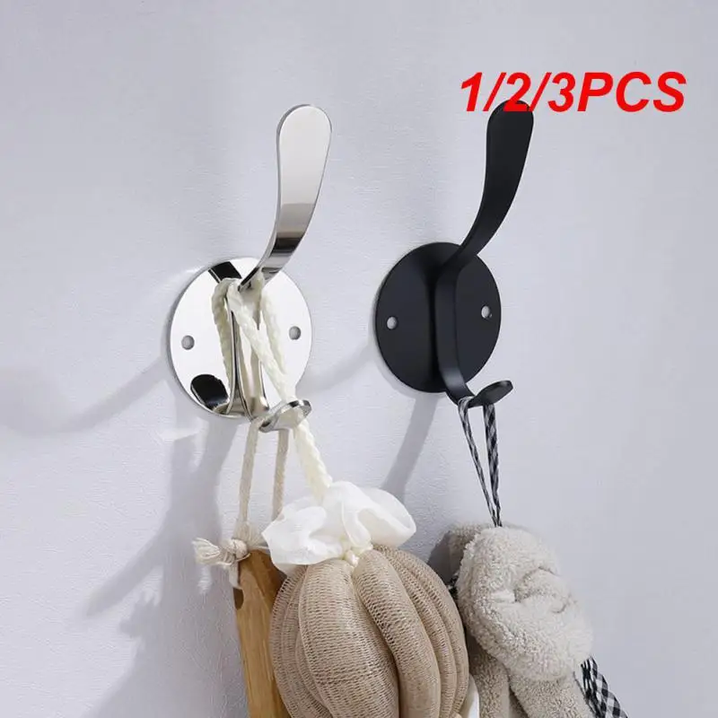 

1/2/3PCS Multifunction Wall-Mounted Clothes Hook Kitchen Towel Rags Hook Scarf Coat Hat Key Universal Storage Hook Home