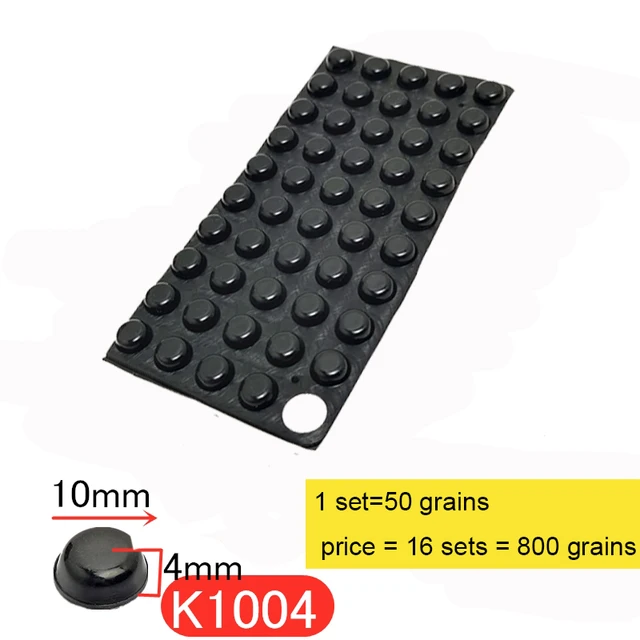 1Set Wall Stickers Self Adhesive Buffer Bumper Toilets Drawer Door Cabinets Anti Collision Rubber Non Slip Silicone Feet Pad K1004 x 800 grains