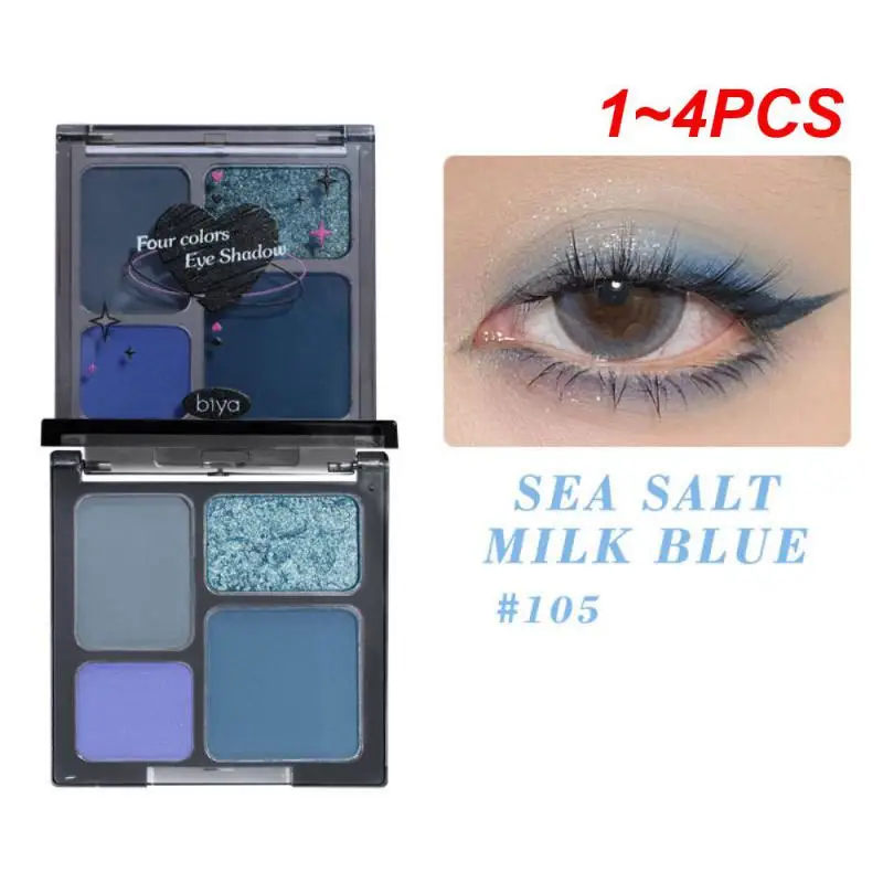 

1-4 шт. тени для век, цветной пигмент для век, 4 цвета, стильные тени для век в стиле панк, косметика, 4 цвета, палитра теней для век, матовые женские тени для век