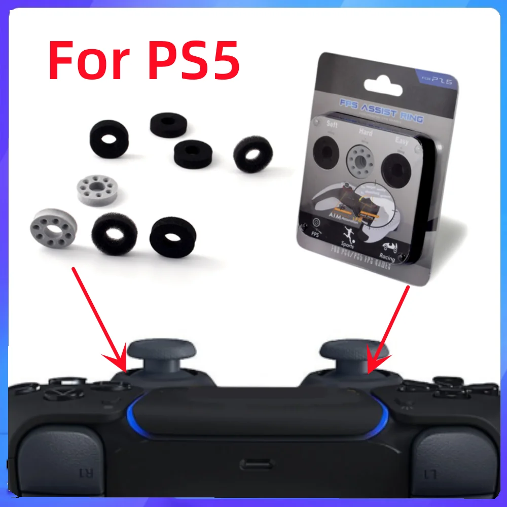 8 Pz/Set Anelli Di Precisione Per Controller Di Gioco Ps5/Ps4 Aim Assist Target Motion Control Anelli Di Precisione (2 Hard/4 Soft /2 Easy)