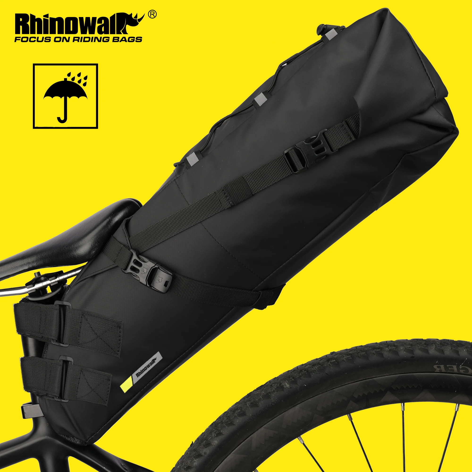 RhinowalkBikeBagWaterproofBicycleSaddleBagMTBRoadBikeLarge