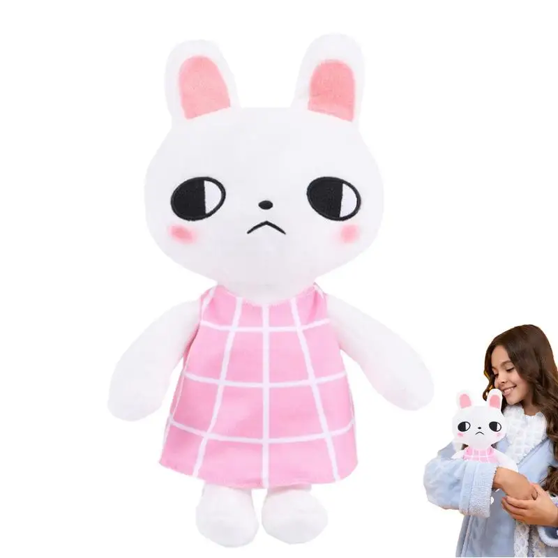 Stuffed Rabbit Plushie Pink Bunny Animal Plushie Soft Pink Bunny Stuffed Animal Rabbit Plush Doll Toy For Children Girls Kids