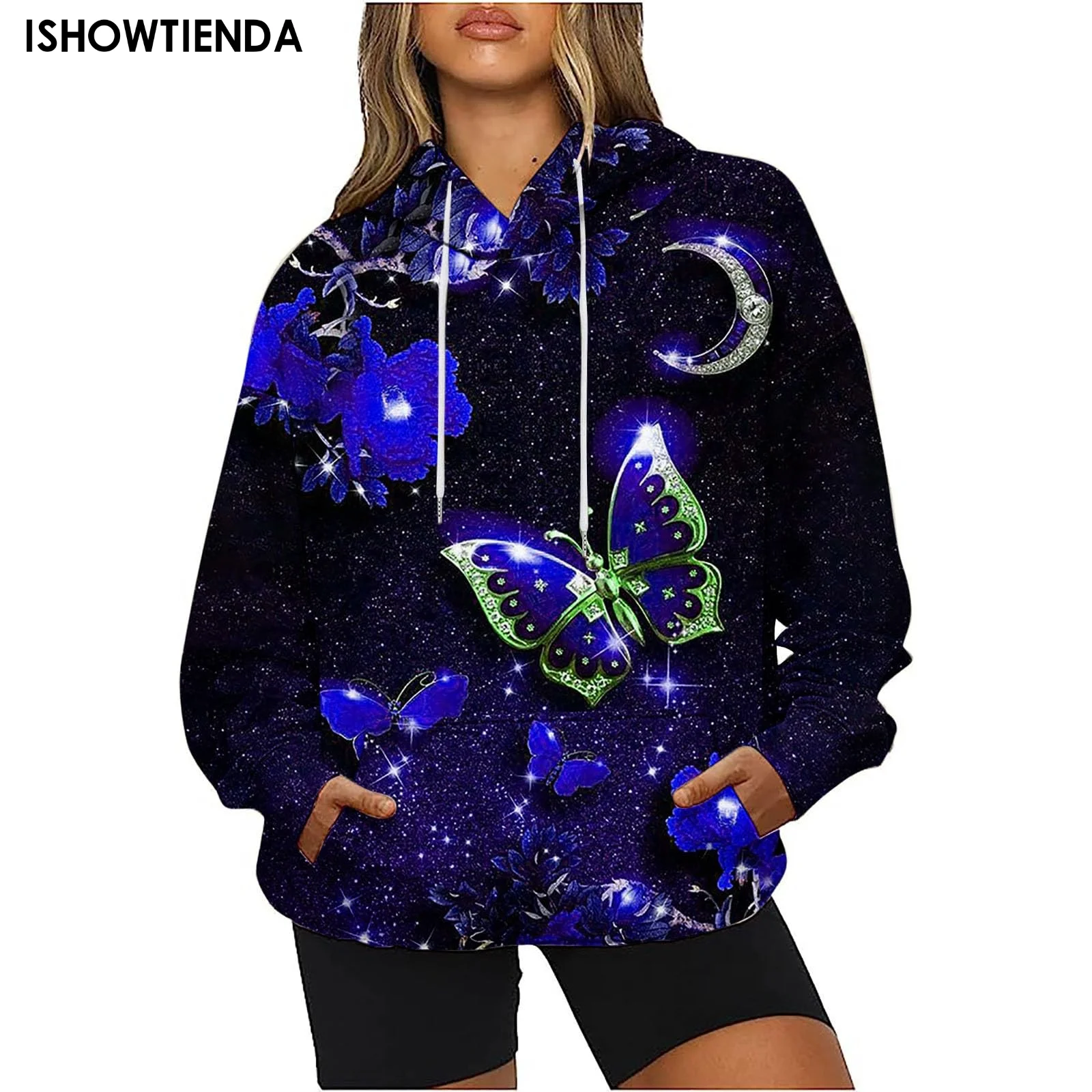 

Streetwear Hoodies Gradient Color Women Sweatshirt Hip Hop Autumn Winter Long Sleeve Harajuku Pullover Tops Female Sweatshirts