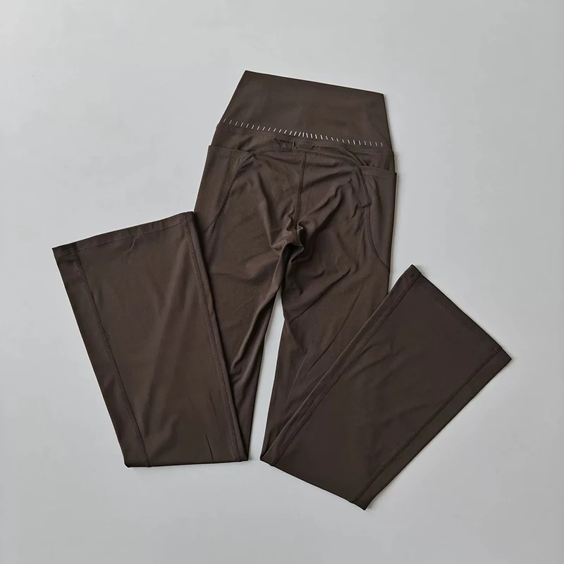 Neue nackte Yoga-Hose mit hoher Taille für Frauen, Micro-Pull-Stretch-Fitness-Unterwäsche, pfirsichfrei, Hüftheben, Abnehmen – Detail 19