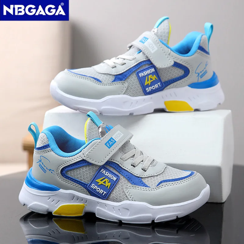 Children Sneakers for Boys Mesh Breathable Running Sports Shoes Kids Student Flat Casual Shoes Non Slip