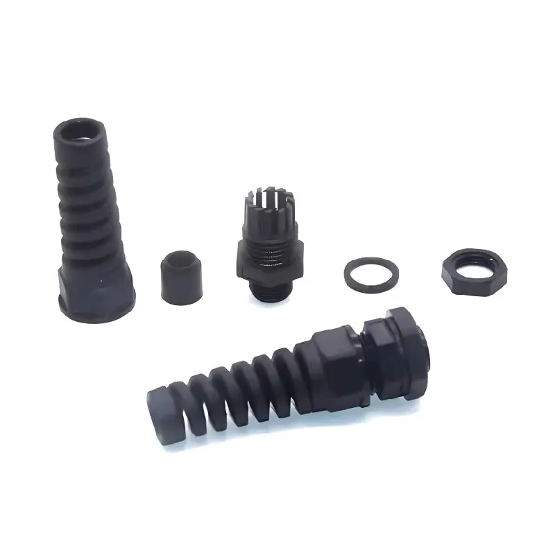 PG7 PG9 PG21 Nylon Cable conduit Gland 3-6.5 thread wire gland Plastic Flex Spiral Strain Relief cable connection