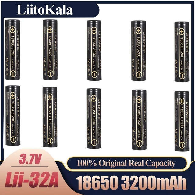 1-10PCS LiitoKala Lii-32A 18650 3200mAh Rechargeable Battery 3.7v Li-ion Batterie  18650 3200 mah battery - AliExpress