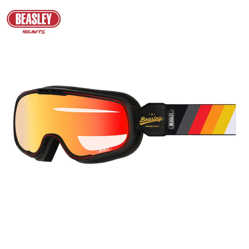 BEASLEY Retro Helmet Motorcycle Goggles Four Seasons for Harley Goggles Motorcycle Riding Wind-proof Glasses