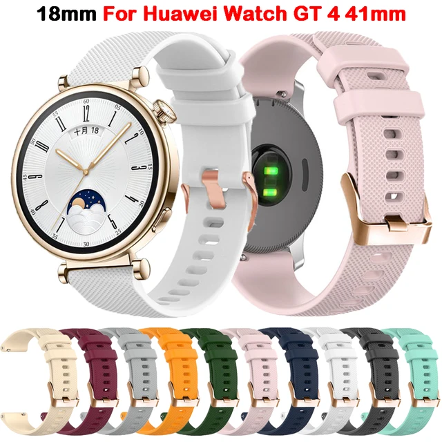 Soft Silicone Strap correa for Huawei Watch GT4 41mm Replacement Bracelet  Wristband for Huawei Watch GT 4 41mm Bands 18mm Correa - AliExpress