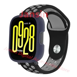 Silicone Sport Bracelet with Hollow Out Design - Universal Smartwatch Strap Accessories for Redmi Watch 5 Active (Mid Black Gray)