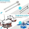 Kids Drum Set Musical Toy Drum Kit for Toddlers Jazz Drum Set with Stool, 2 Drum Sticks, Cymbal and 5 Drums Musical Instruments 5