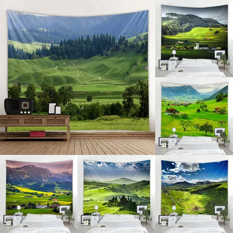 Prairie forest tapestry hanging bedroom wall background cloth home decoration house living room hanging cloth 230x150cm