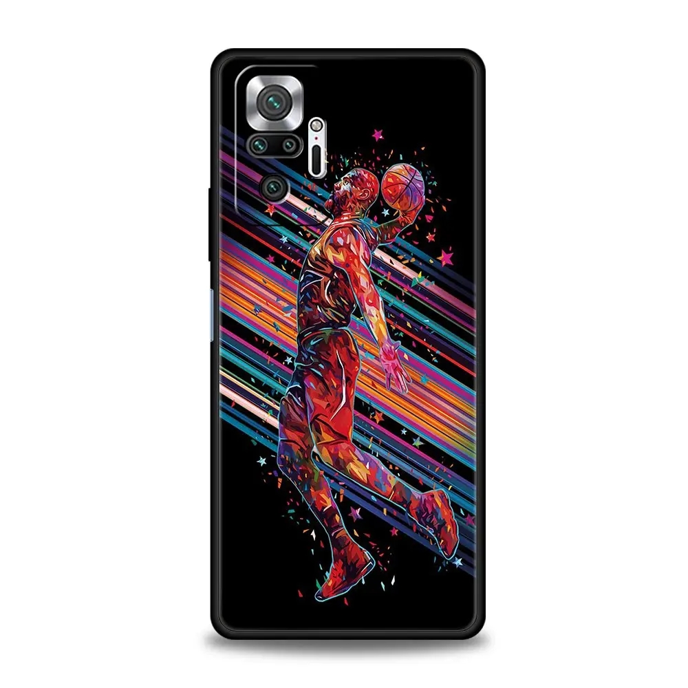 Sleek Black Sports Basketball Basket Phone Case