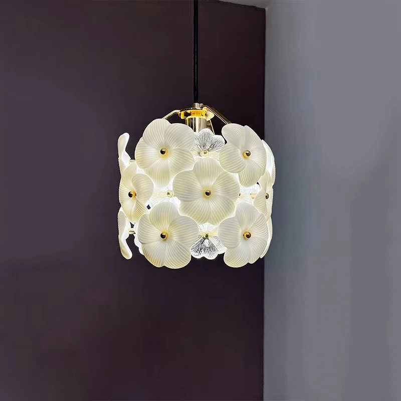 الفرنسية كريستال الثريا الفاخرة السيراميك زهرة مدخ...