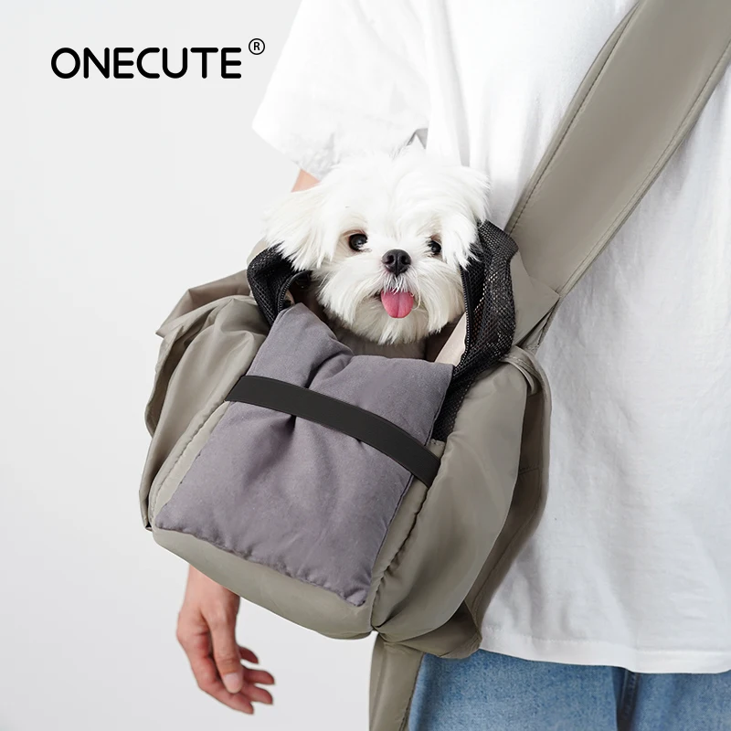 Onecut Pet Strap Shoulder Bag pet carrier bag pet accessories pet carrying bag pet backpack pet supplies Dog Outdoor Travel Accessories Handbag External Transport Basket