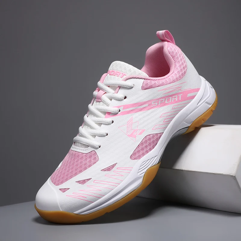 남녀공용 미끄럼 방지 배드민턴 신발, 최고 품질 탁구화, 통기성 체육관 신발, 실내 스포츠 신발, 2024 신상 