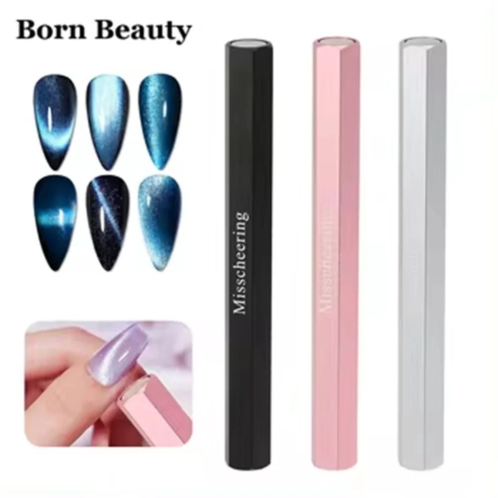 Magnet Nail Art Stick for Cat Eye Powder Gel Polish Black Magnetic Effect Board Painting Nail Gel Polish Varnish Tools 1Pcs magnetic nail art tools,cat eye nail tool,magnetic nail tools,magnetic nail pen