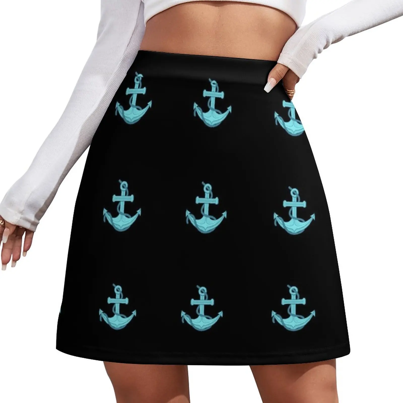 Anchor pattern Mini Skirt clothes korean style clothing mini skirts dress