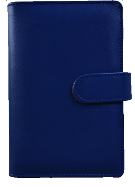 Vibrant Macaron Color Leather 6-Ring Binder Notebook Cover