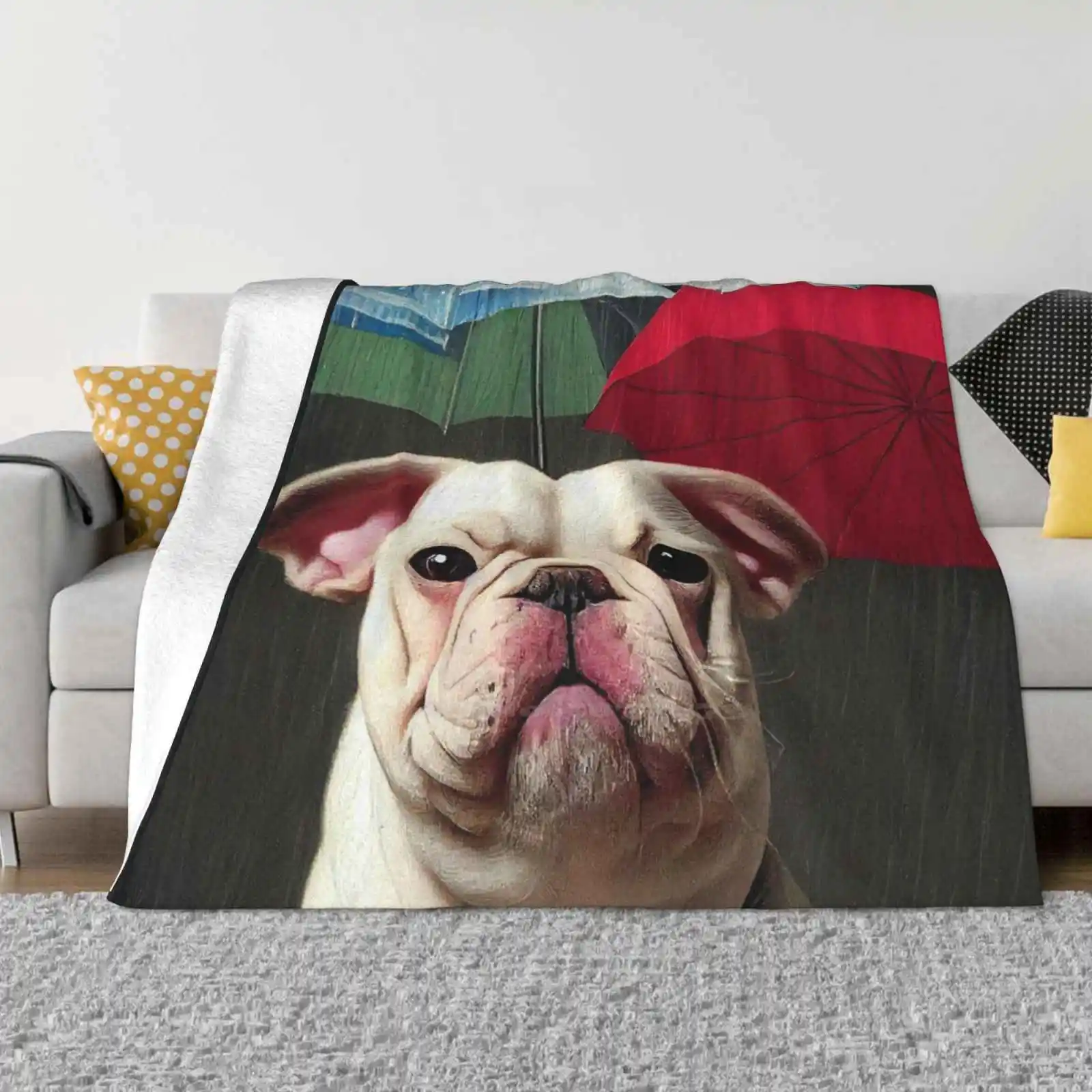 

Модное забавное мягкое одеяло Rain And Bulldog в трендовом стиле, французское бульдог, французское буледог, красивое Тростниковое одеяло