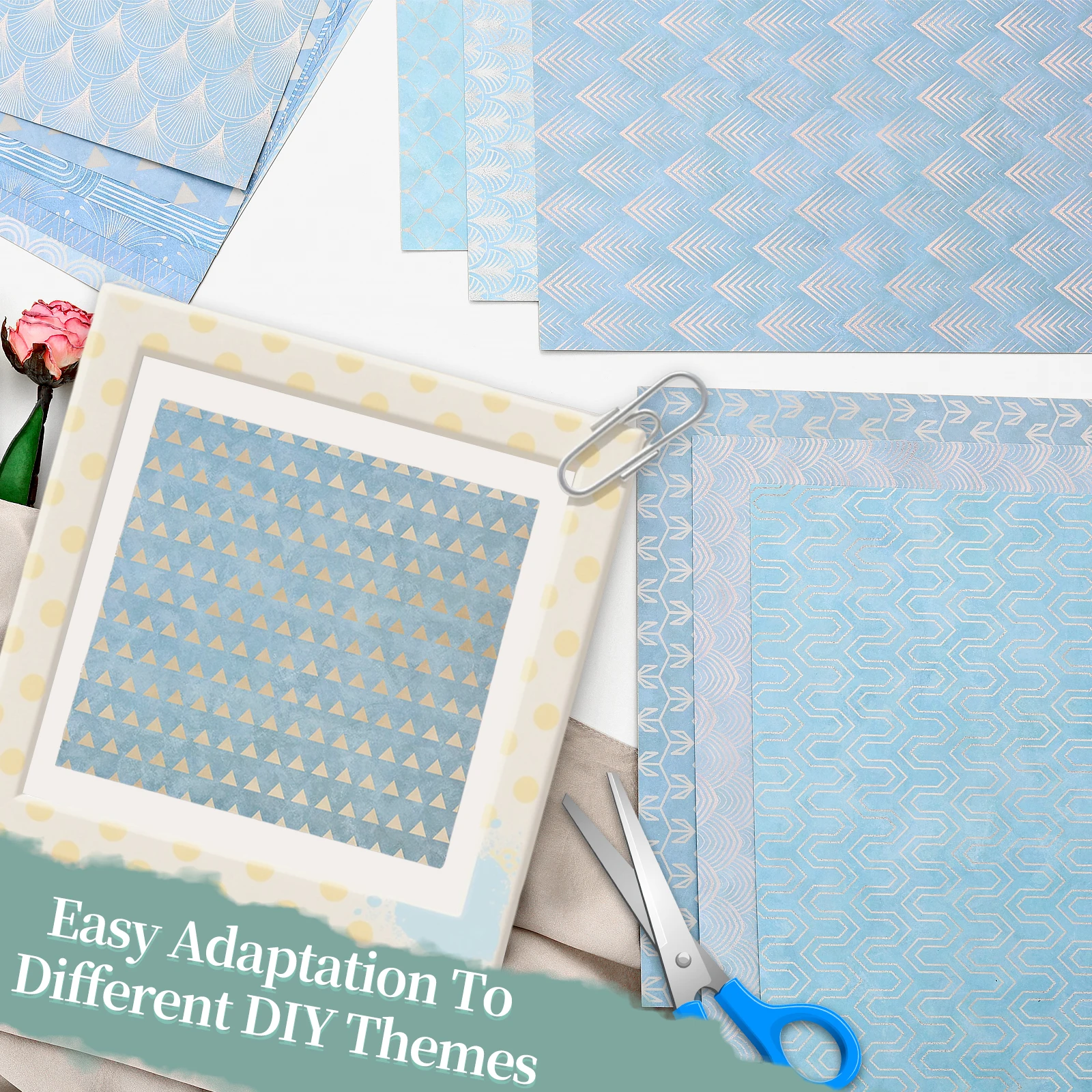 24 Sheets Double Sided Scrapbook Paper 12x12 Inch Decorative Craft Paper Decorative Scrapbooking Papers for Handbook Card Making - 3