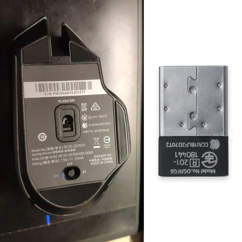 Usb Dongle Receptor para Mouse sem Fio Teclado e Mouse Adaptador para Razer x Hypervelocidade 2.4g - Imagem 6