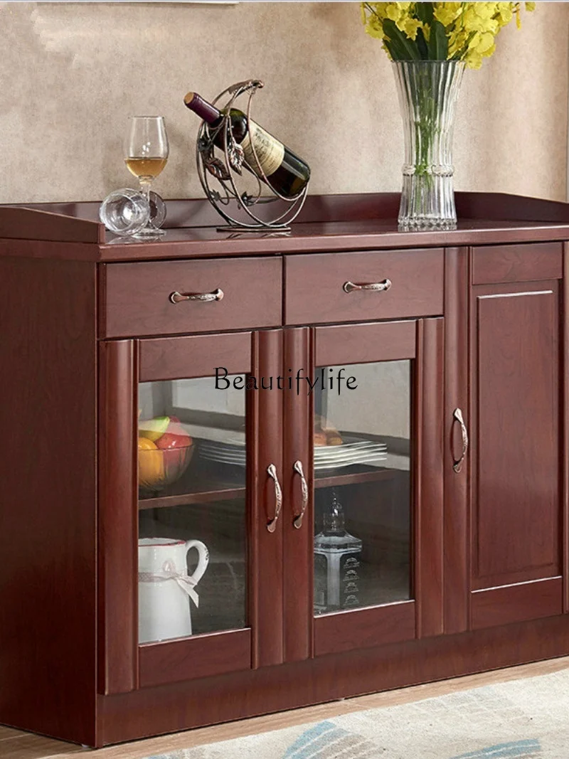 

Tea Simple Sideboard Cabinet Office Dining Room Wine Cabinet Kitchen Living Room Assembled Tea Cupboard