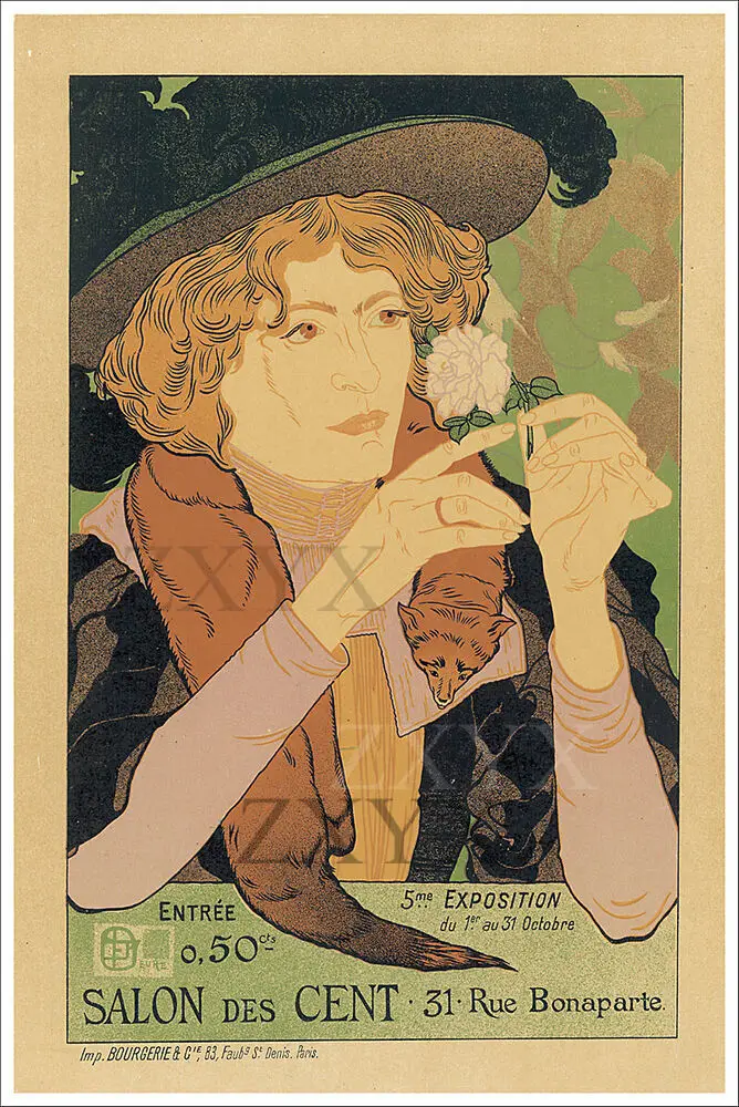 

Vintage French Salon des Cent Exhibition Poster