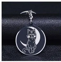 2021 Mode Edelstahl Schlüssel bund für Männer Silber Farbe Pferd Schlüssel halter Schmuck Geschenke Chaveiro Masculino K1156 – Detail 2