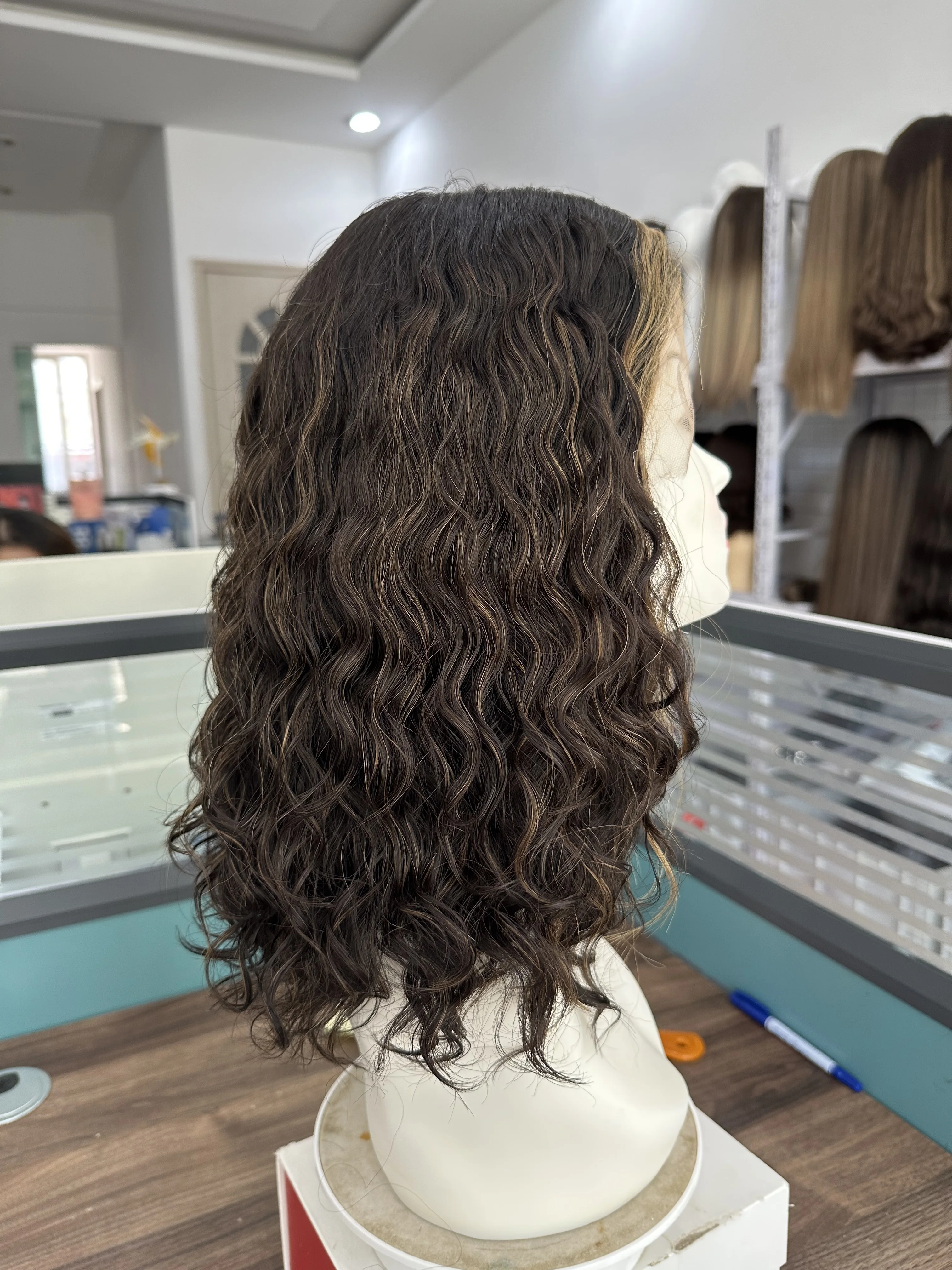 Lace top wig Kosher Wigs European hair brown color TsingTaowigs Human Hair Jewish Wig Lace Top For Women
