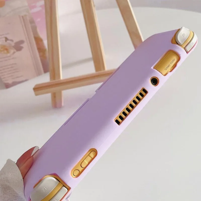 닌텐도 스위치 라이트용 귀여운 하트 보호 케이스, 보라색 소프트 TPU 스킨 쉘 커버, NS 라이트 콘솔 게임 액세서리