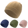 0-6M Newborn Hospital Hat Baby Beanies Cap Solid Color Infant Cotton Hats Autumn Winter Windproof Headwear Infant Shower Gift 1