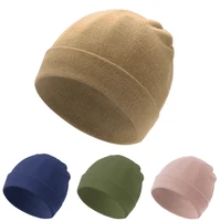 0-6M Newborn Hospital Hat Baby Beanies Cap Solid Color Infant Cotton Hats Autumn Winter Windproof Headwear Infant Shower Gift 1