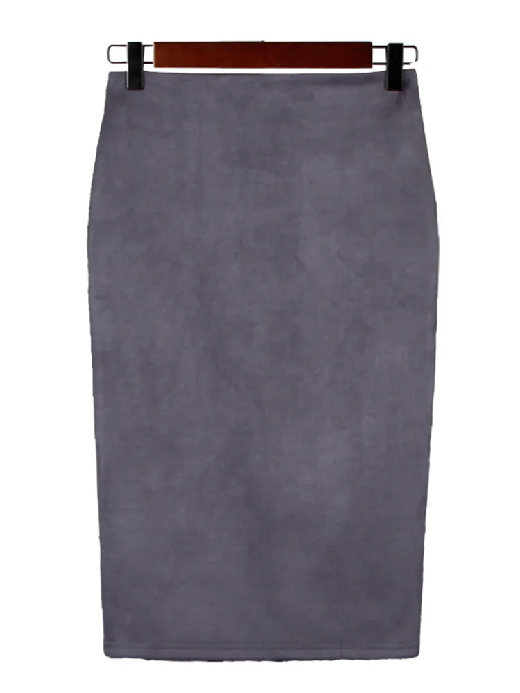 חצאית מידי סוודה מרובה צבעים סקסית לנשים 2024 אופנה מותאמת לגוף במותן גבוהה למשרד ליידי