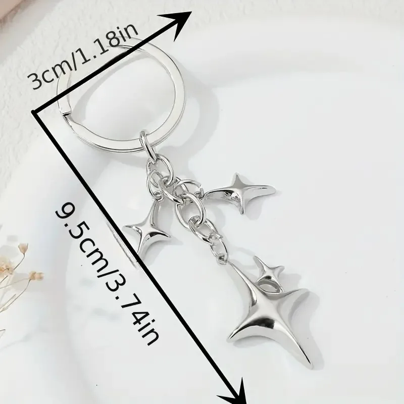 Key Chains Fashion Stars Moon Alloy Keychain Key Chain for Women Men Gold Silver Color Couple Keychain Daily Jewelry