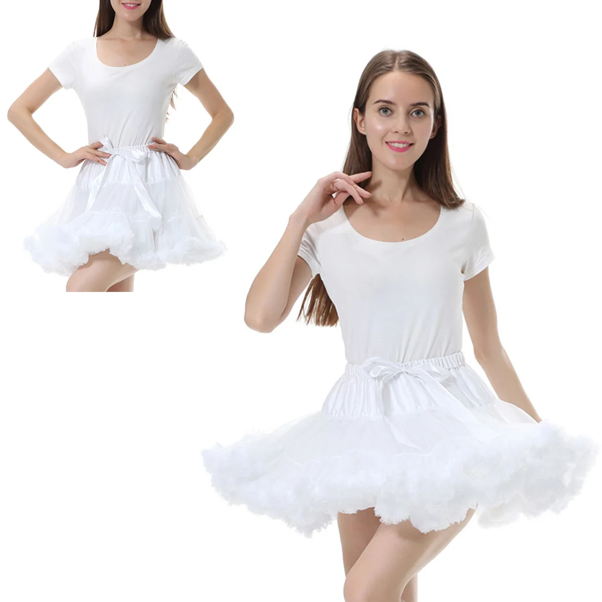 Wedding Guest Dresses for Women Short Tulle Tutu Skirt Tutus Ordinary White Miss
