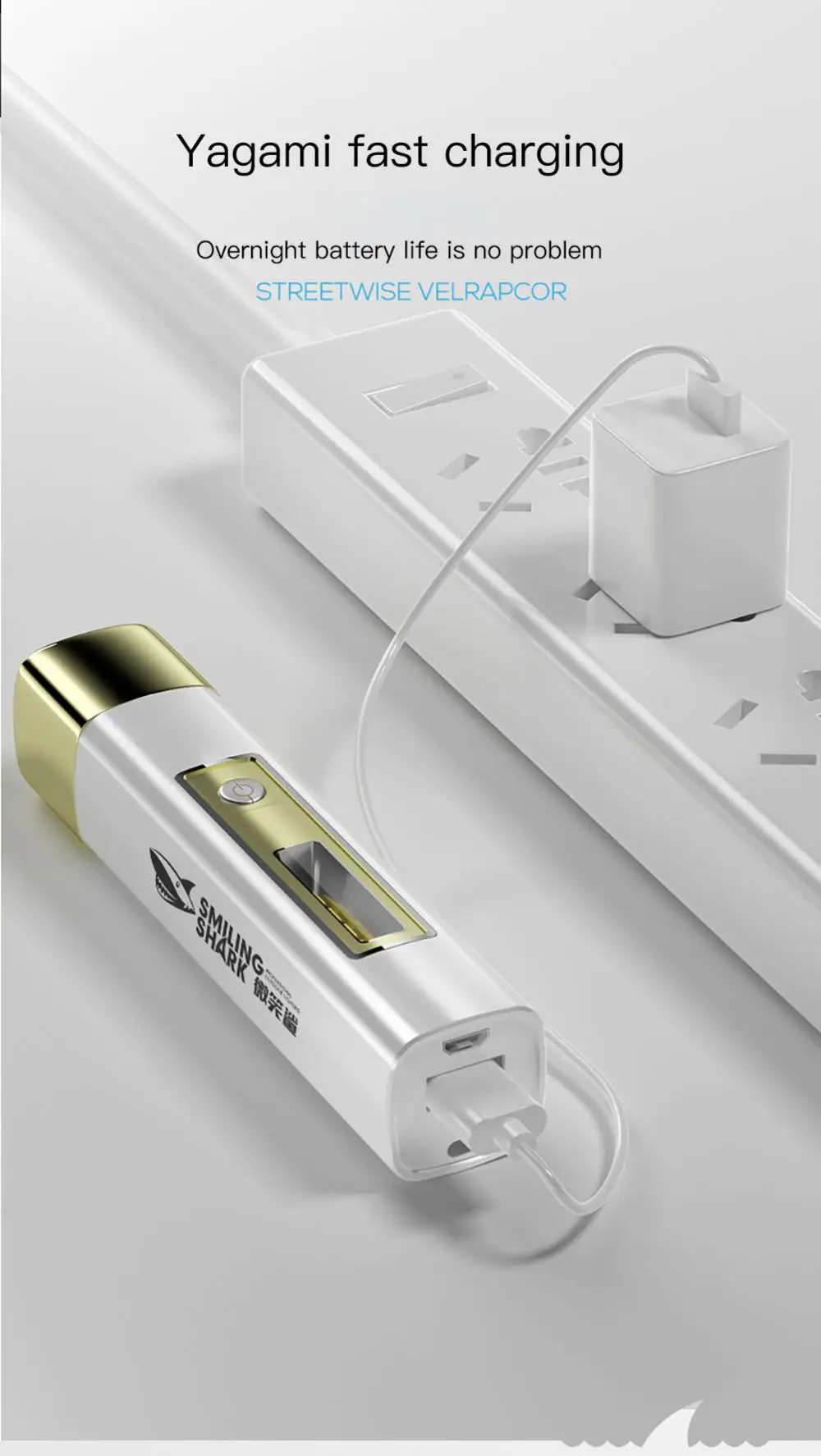 Smiling Shark 617A LED Multifunction Flashlight USB Torchlight Price in