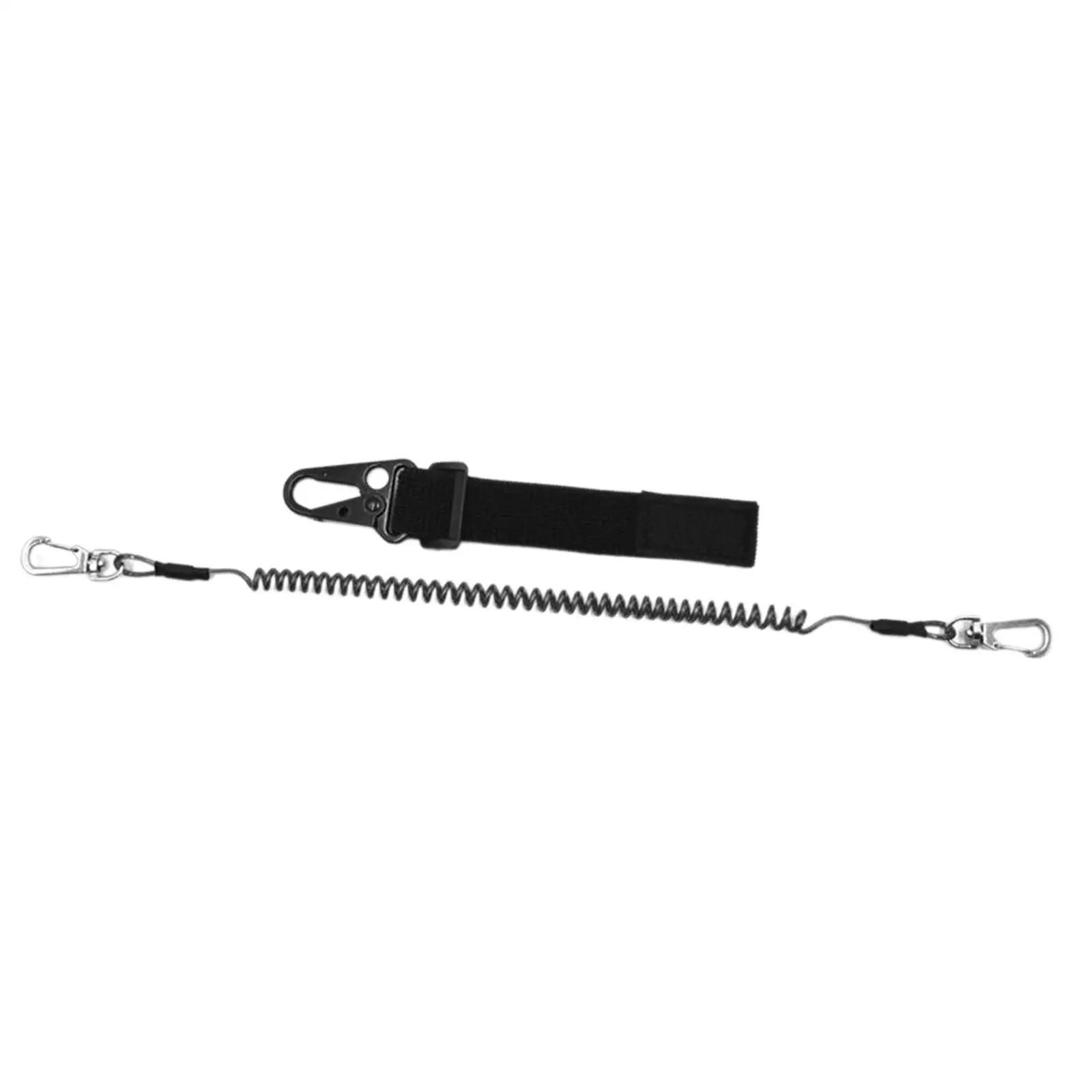 2x Fishing Lanyard Portable Rod Strap Prevent Rod Drop Lose Tool Wire Spring Cord Strap Fishing Pole Tether for Paddles Fishing